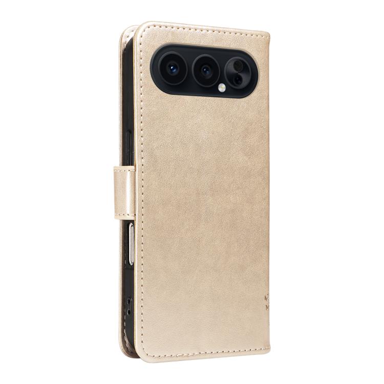 For Honor 500 Global/500 Pro Global 155.8 Tree & Cat Embossed Pattern Flip Leather Phone Case