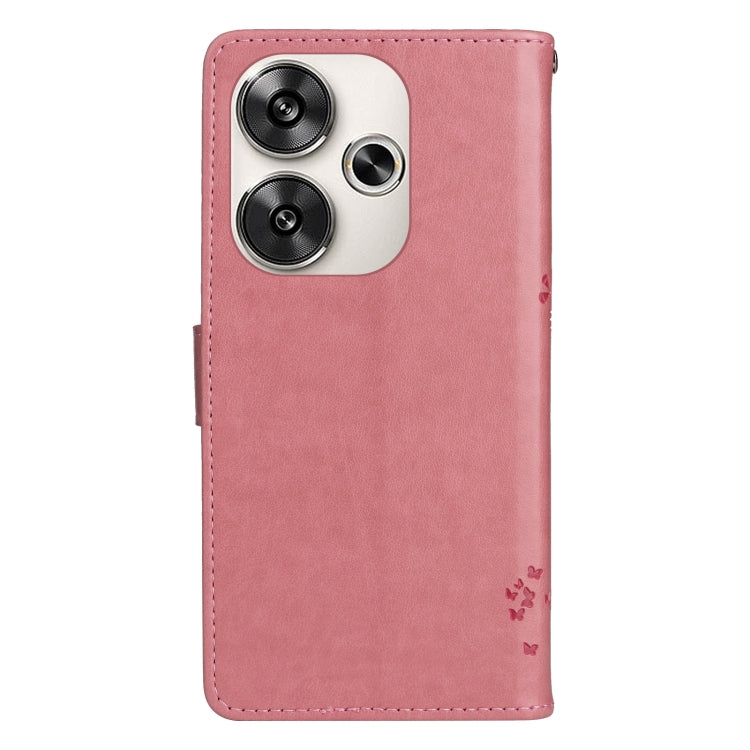 For Xiaomi Poco F6 Tree & Cat Embossed Pattern Flip Leather Phone Case