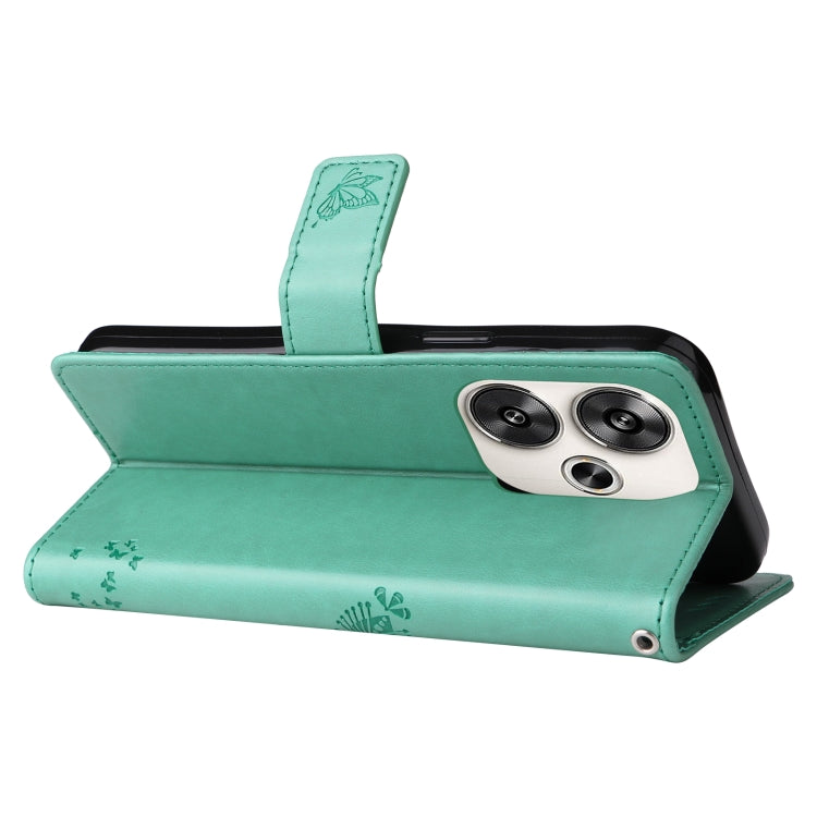 For Xiaomi Poco F6 Tree & Cat Embossed Pattern Flip Leather Phone Case