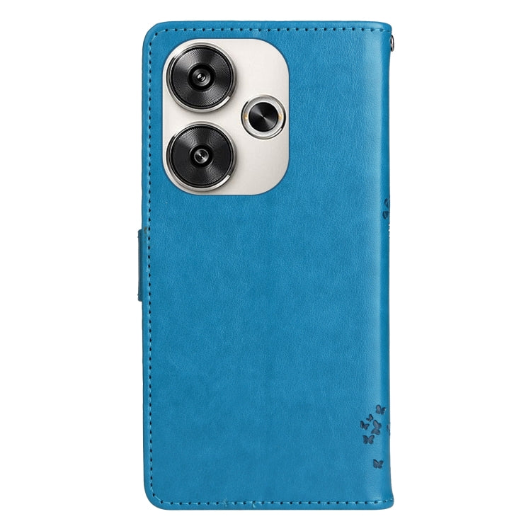 For Xiaomi Poco F6 Tree & Cat Embossed Pattern Flip Leather Phone Case