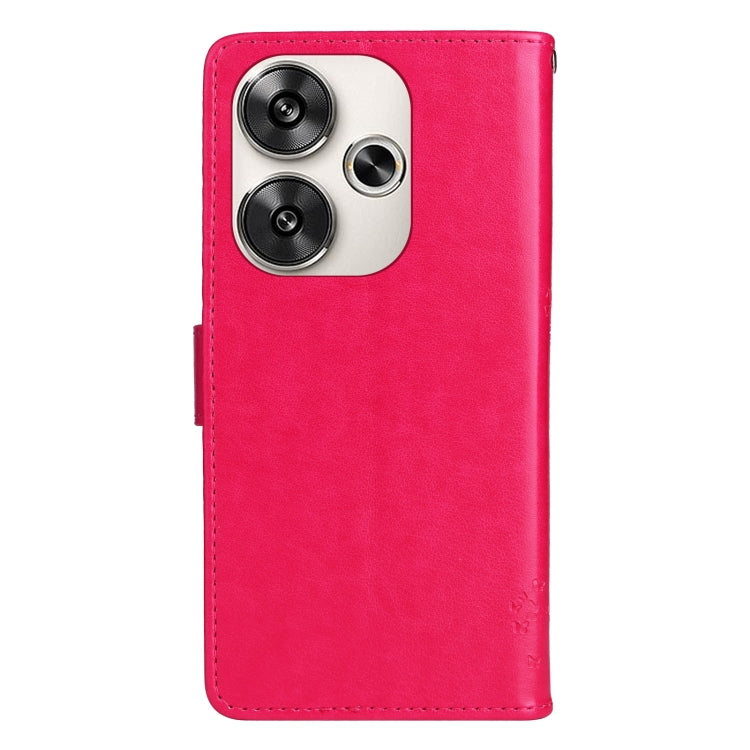 For Xiaomi Poco F6 Tree & Cat Embossed Pattern Flip Leather Phone Case