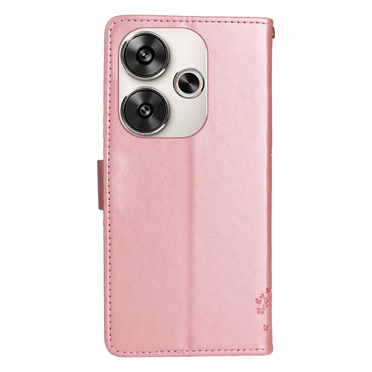 For Xiaomi Poco F6 Tree & Cat Embossed Pattern Flip Leather Phone Case