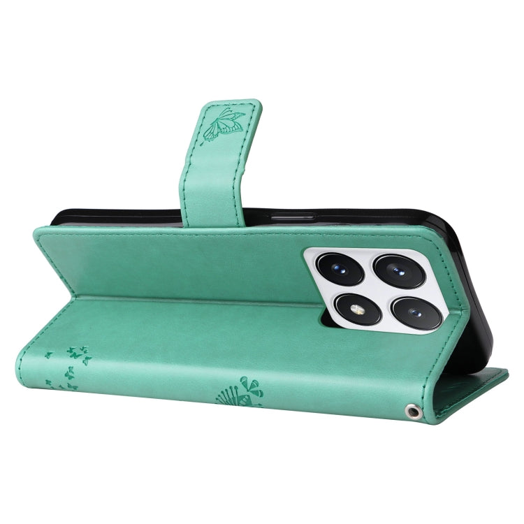 For Xiaomi 14T Pro Tree & Cat Embossed Pattern Flip Leather Phone Case