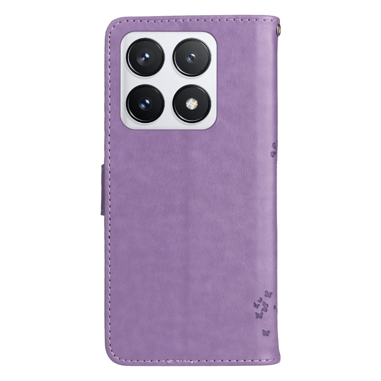For Xiaomi 14T Pro Tree & Cat Embossed Pattern Flip Leather Phone Case