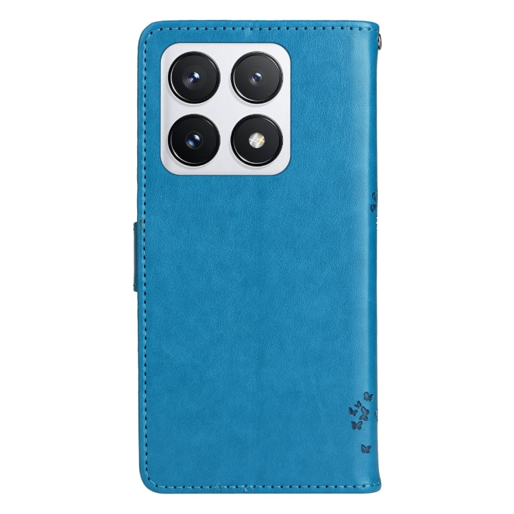 For Xiaomi 14T Pro Tree & Cat Embossed Pattern Flip Leather Phone Case