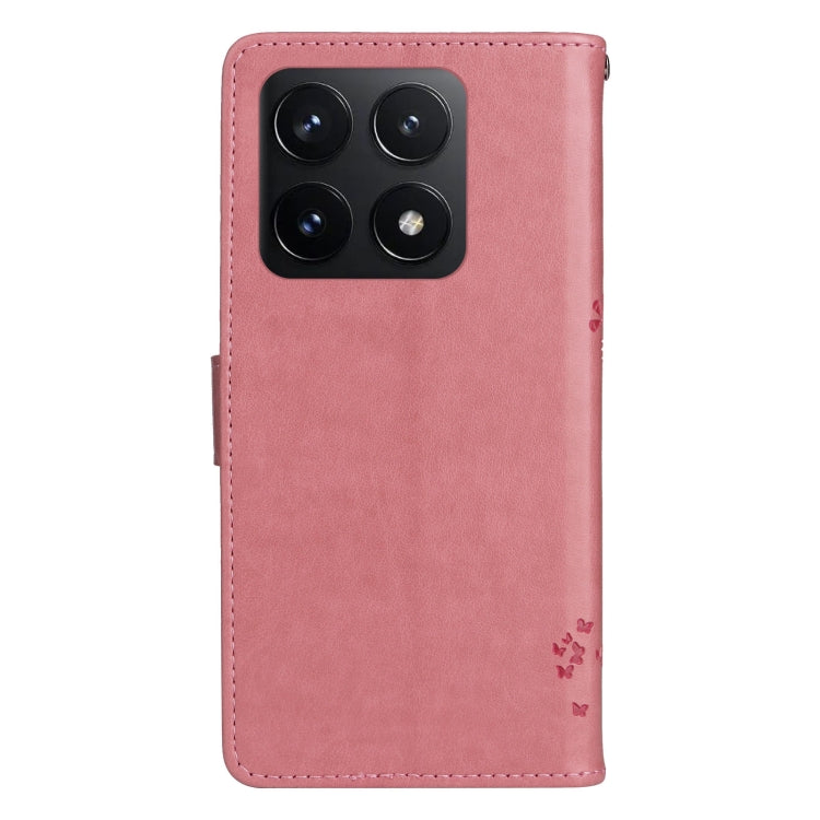 For Xiaomi 14T Tree & Cat Embossed Pattern Flip Leather Phone Case
