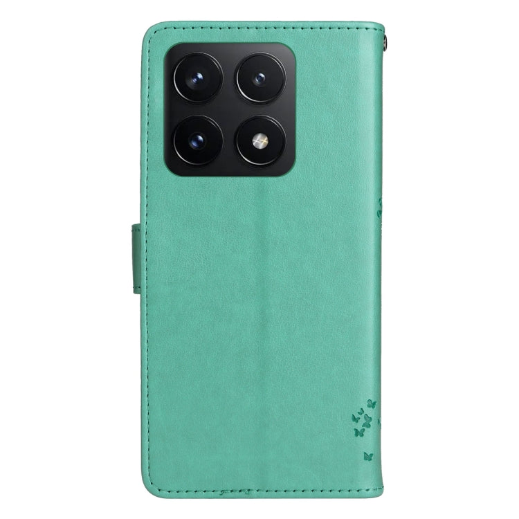 For Xiaomi 14T Tree & Cat Embossed Pattern Flip Leather Phone Case