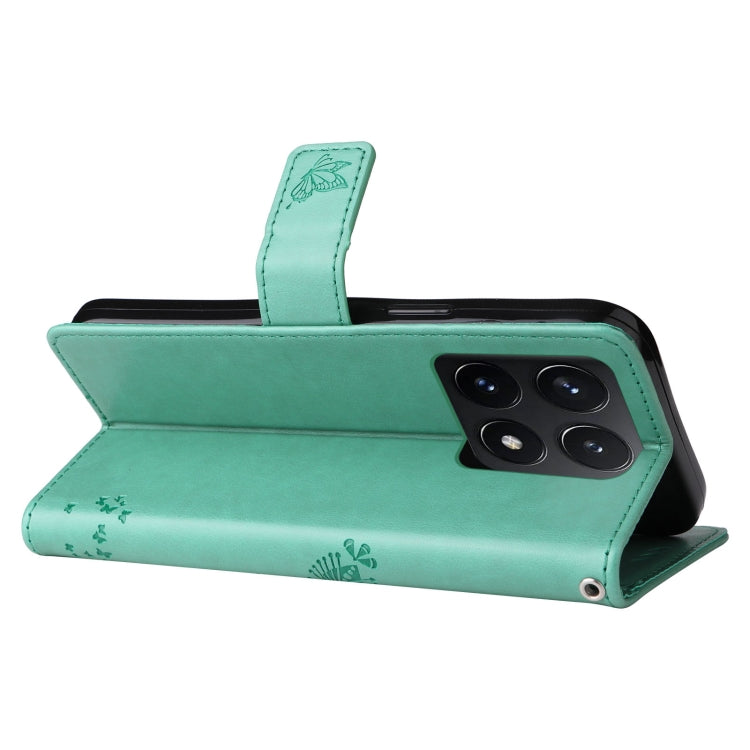For Xiaomi 14T Tree & Cat Embossed Pattern Flip Leather Phone Case