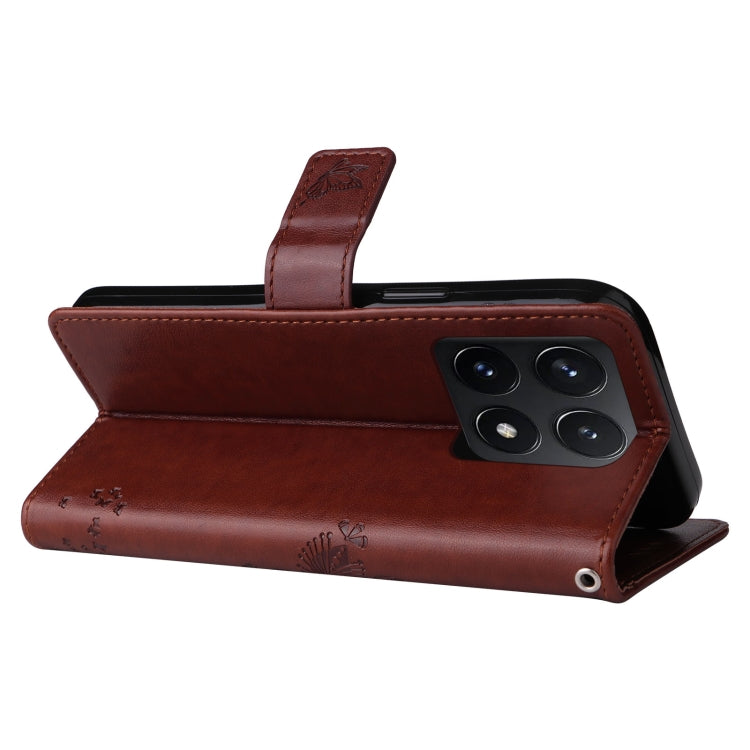 For Xiaomi 14T Tree & Cat Embossed Pattern Flip Leather Phone Case