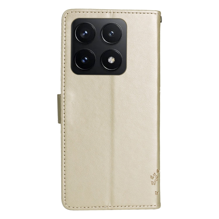 For Xiaomi 14T Tree & Cat Embossed Pattern Flip Leather Phone Case