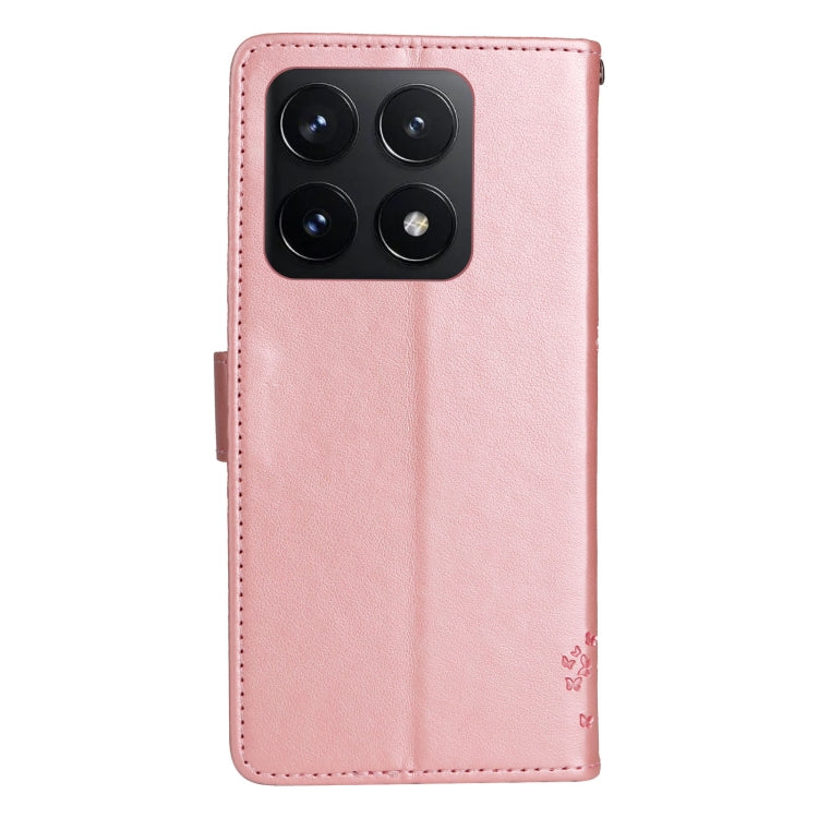 For Xiaomi 14T Tree & Cat Embossed Pattern Flip Leather Phone Case