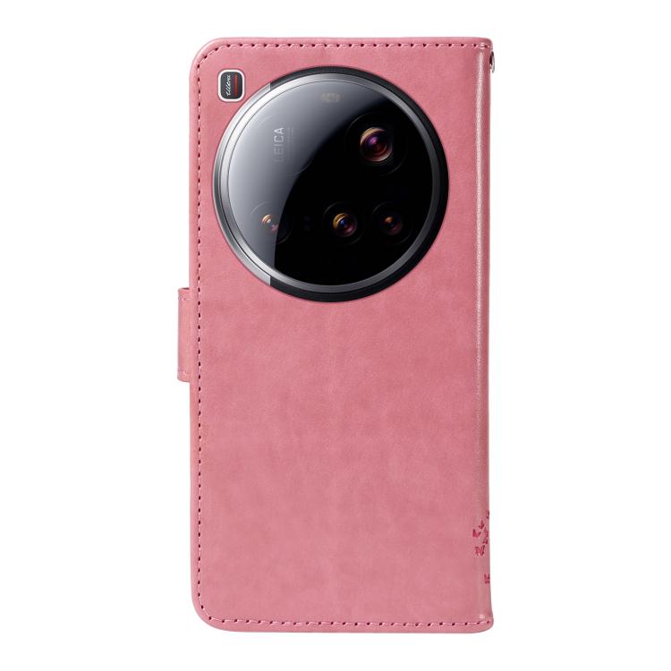 For Xiaomi 15 Ultra 5G Global Tree & Cat Embossed Pattern Flip Leather Phone Case
