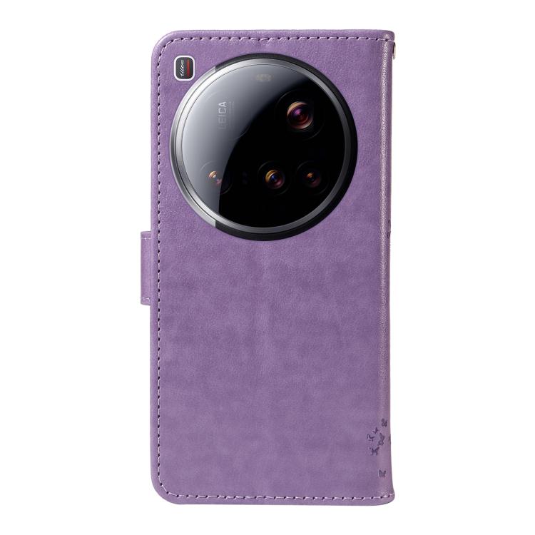 For Xiaomi 15 Ultra 5G Global Tree & Cat Embossed Pattern Flip Leather Phone Case