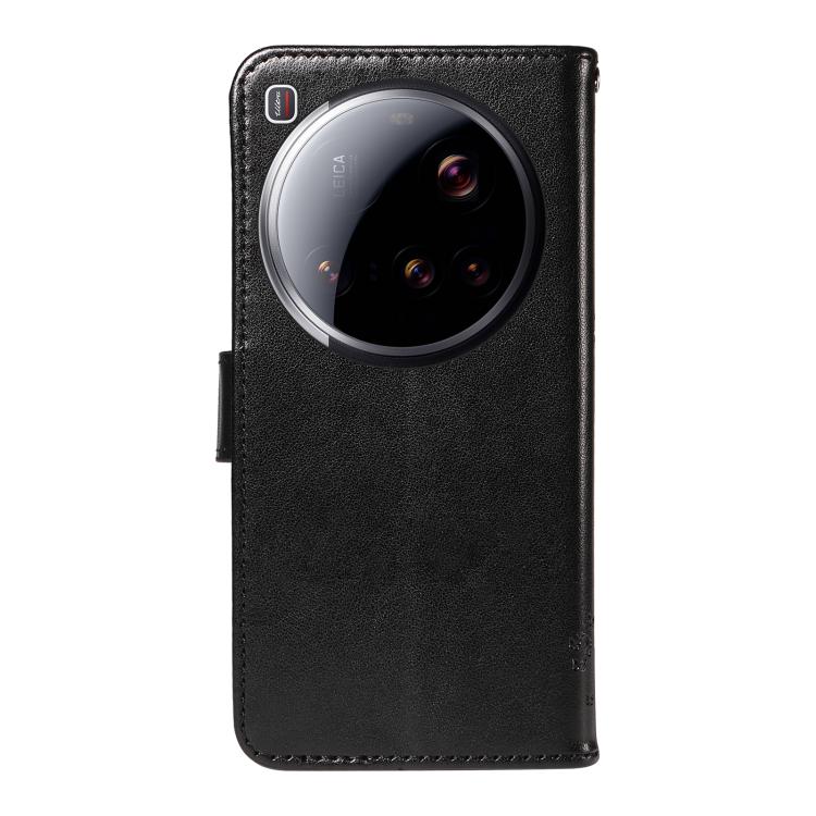 For Xiaomi 15 Ultra 5G Global Tree & Cat Embossed Pattern Flip Leather Phone Case