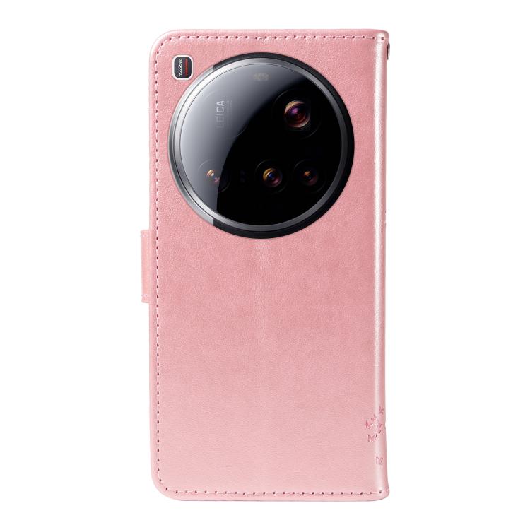 For Xiaomi 15 Ultra 5G Global Tree & Cat Embossed Pattern Flip Leather Phone Case