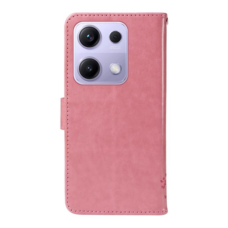 For Xiaomi Poco M6 Pro 4G Global Tree & Cat Embossed Pattern Flip Leather Phone Case