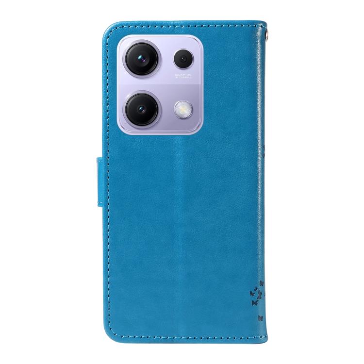 For Xiaomi Poco M6 Pro 4G Global Tree & Cat Embossed Pattern Flip Leather Phone Case