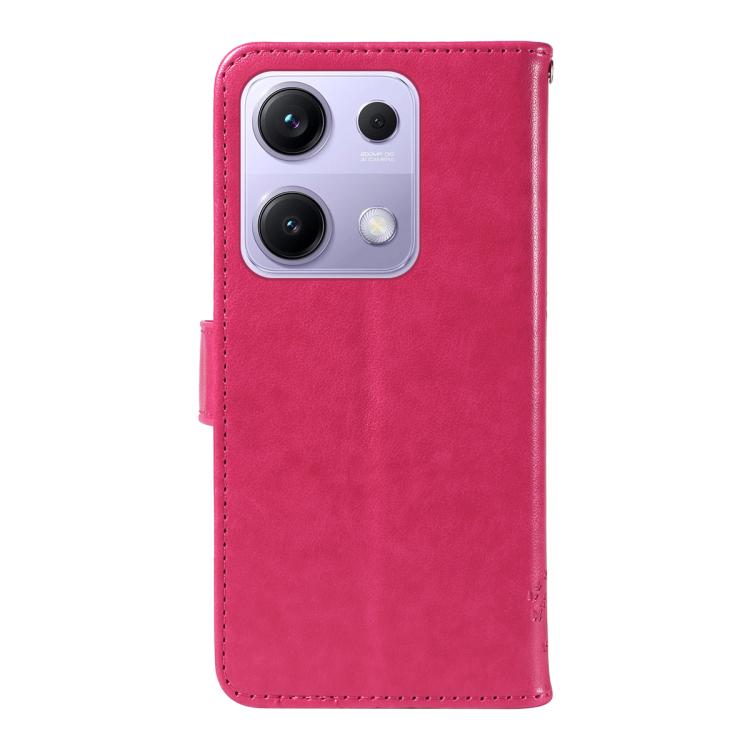 For Xiaomi Poco M6 Pro 4G Global Tree & Cat Embossed Pattern Flip Leather Phone Case