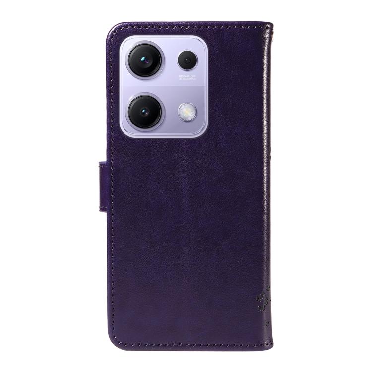 For Xiaomi Poco M6 Pro 4G Global Tree & Cat Embossed Pattern Flip Leather Phone Case