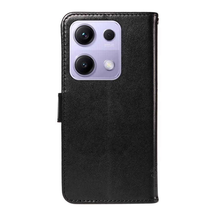 For Xiaomi Poco M6 Pro 4G Global Tree & Cat Embossed Pattern Flip Leather Phone Case