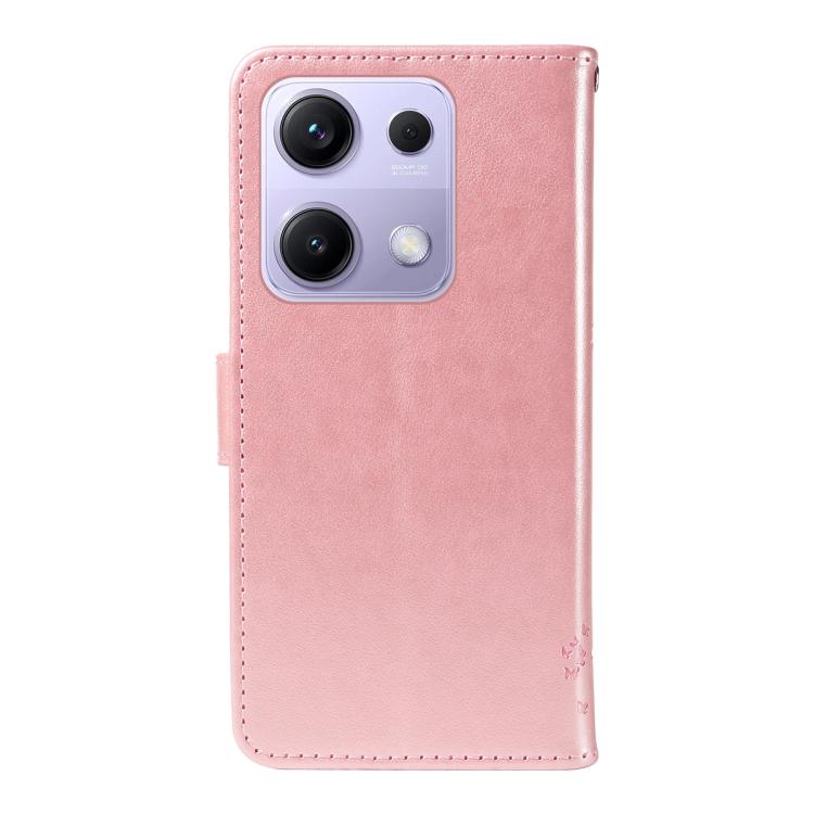 For Xiaomi Poco M6 Pro 4G Global Tree & Cat Embossed Pattern Flip Leather Phone Case