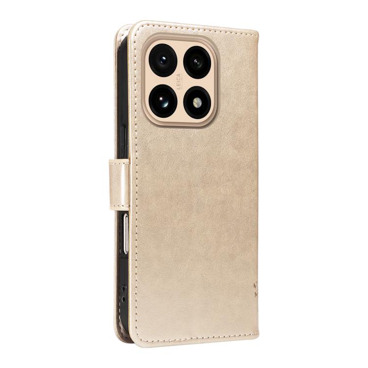 For Xiaomi 15T 5G Tree & Cat Embossed Pattern Flip Leather Phone Case