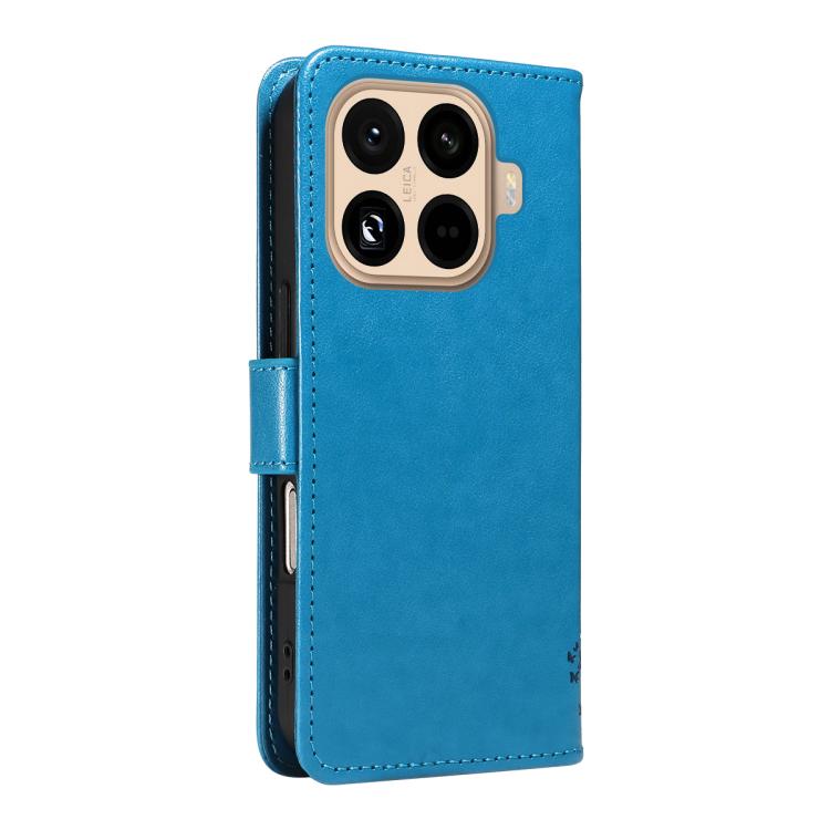 For Xiaomi 15T Pro 5G Tree & Cat Embossed Pattern Flip Leather Phone Case