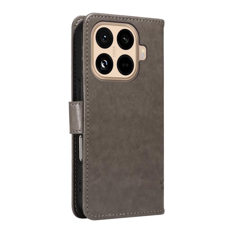For Xiaomi 15T Pro 5G Tree & Cat Embossed Pattern Flip Leather Phone Case