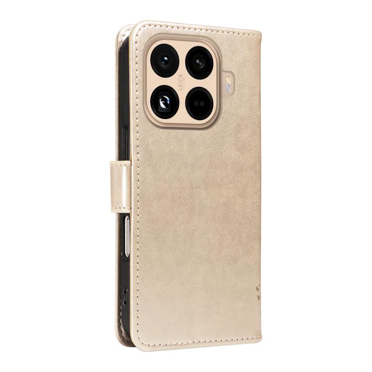 For Xiaomi 15T Pro 5G Tree & Cat Embossed Pattern Flip Leather Phone Case