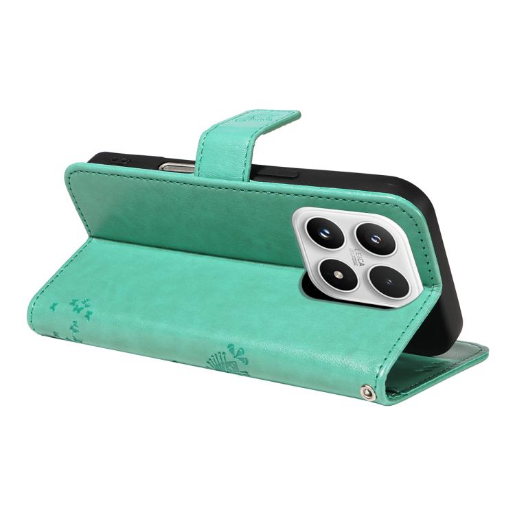 For Xiaomi 17 Tree & Cat Embossed Pattern Flip Leather Phone Case