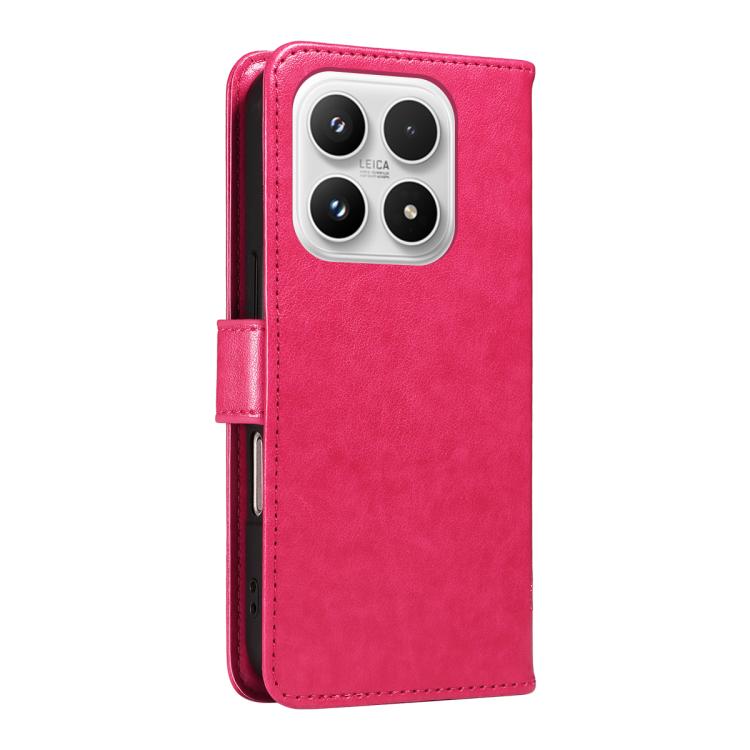 For Xiaomi 17 Tree & Cat Embossed Pattern Flip Leather Phone Case