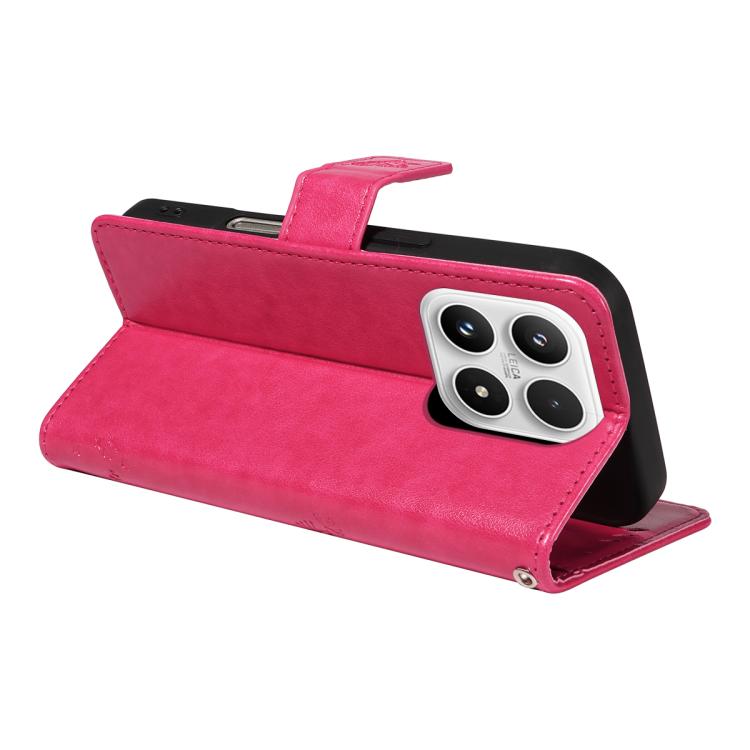 For Xiaomi 17 Tree & Cat Embossed Pattern Flip Leather Phone Case
