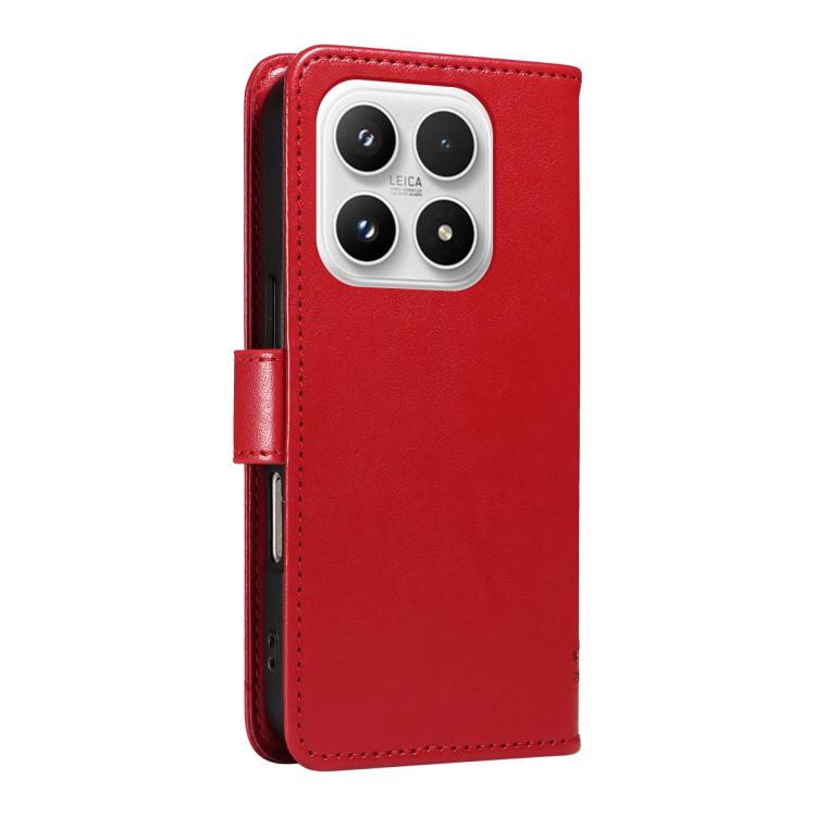 For Xiaomi 17 Tree & Cat Embossed Pattern Flip Leather Phone Case