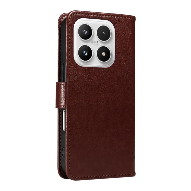 For Xiaomi 17 Tree & Cat Embossed Pattern Flip Leather Phone Case