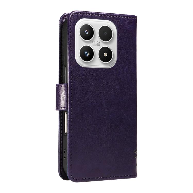 For Xiaomi 17 Tree & Cat Embossed Pattern Flip Leather Phone Case