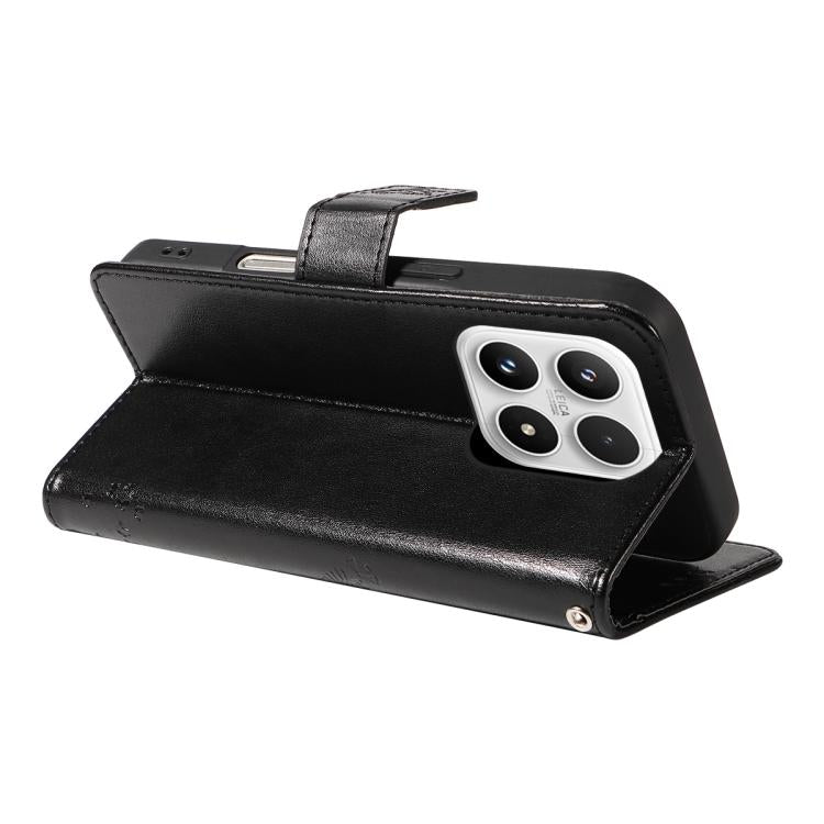 For Xiaomi 17 Tree & Cat Embossed Pattern Flip Leather Phone Case