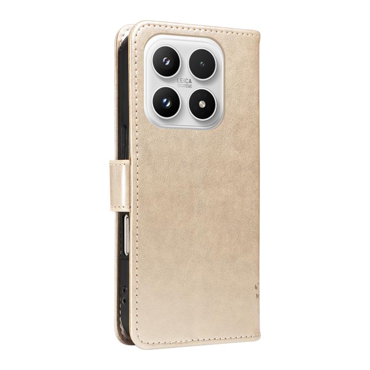 For Xiaomi 17 Tree & Cat Embossed Pattern Flip Leather Phone Case