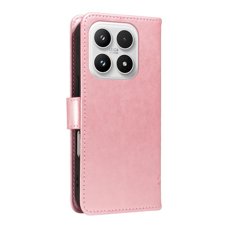 For Xiaomi 17 Tree & Cat Embossed Pattern Flip Leather Phone Case