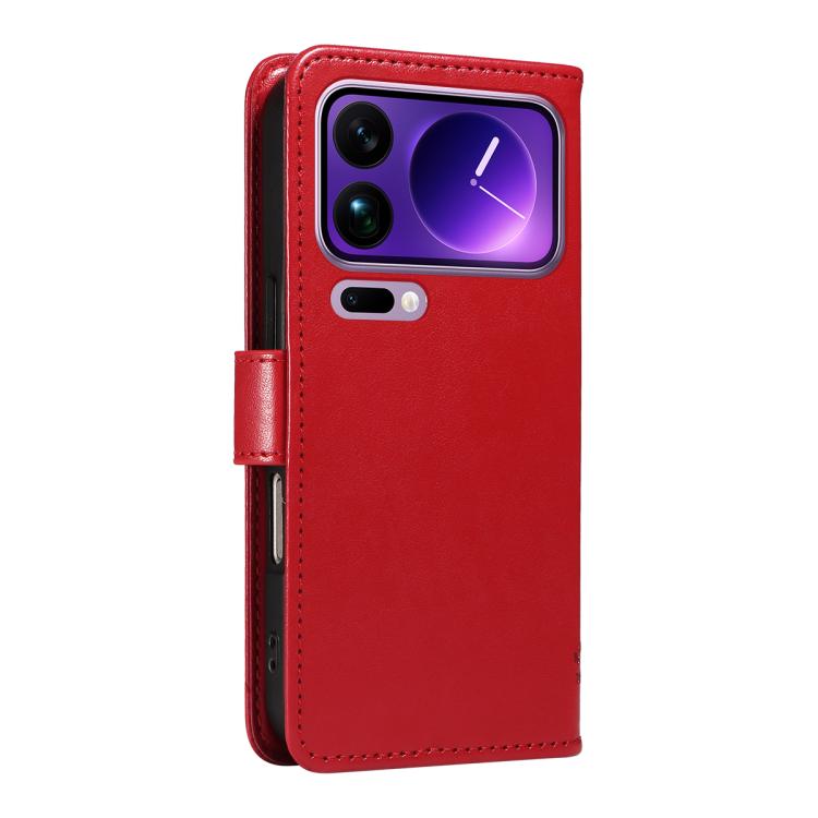 For Xiaomi 17 Pro Max Tree & Cat Embossed Pattern Flip Leather Phone Case