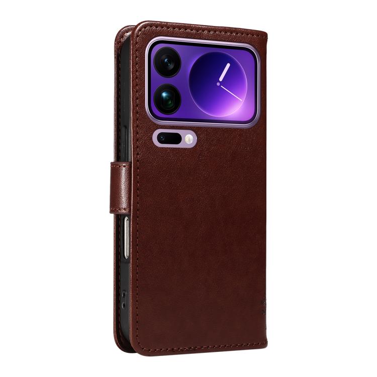 For Xiaomi 17 Pro Max Tree & Cat Embossed Pattern Flip Leather Phone Case