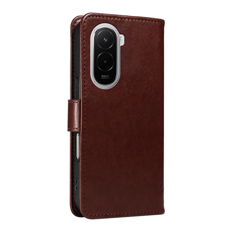 For Xiaomi Poco M7 4G 171mm Tree & Cat Embossed Pattern Flip Leather Phone Case