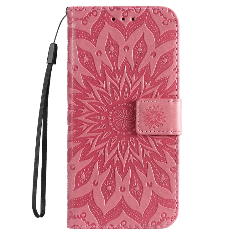 For Motorola Edge 50 Pro Embossed Sunflower Pattern Flip Leather Phone Case