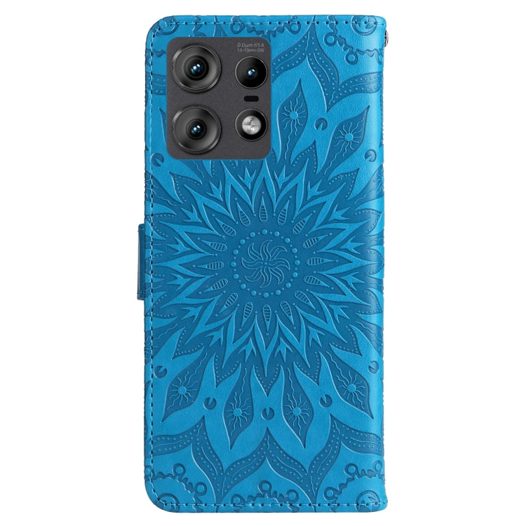 For Motorola Edge 50 Pro Embossed Sunflower Pattern Flip Leather Phone Case