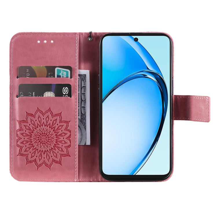 For OPPO A60 4G Global Embossed Sunflower Pattern Flip Leather Phone Case