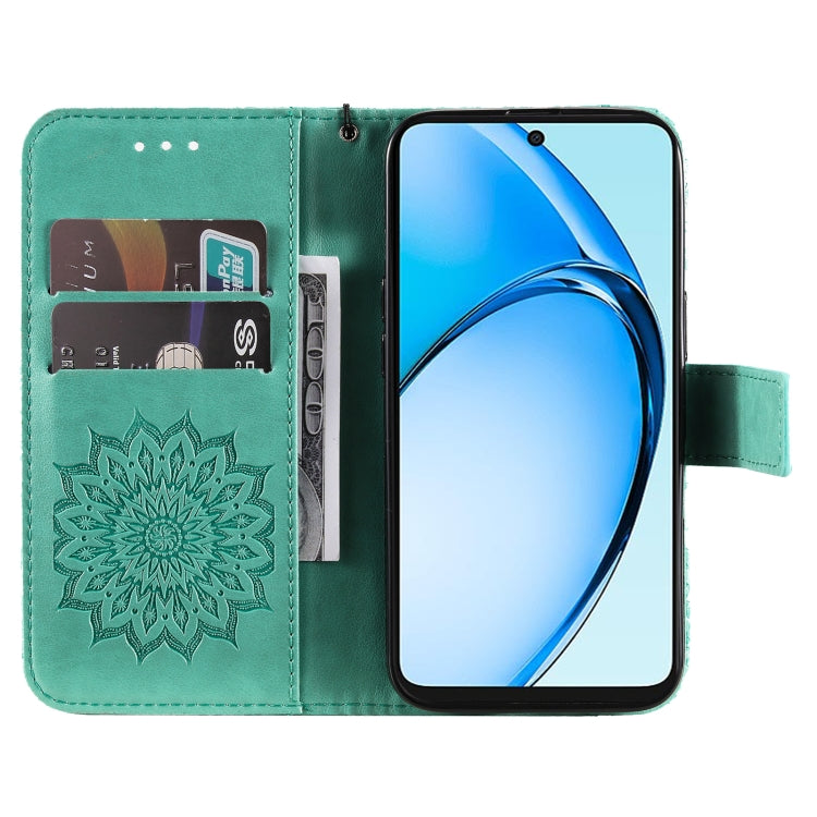 For OPPO A60 4G Global Embossed Sunflower Pattern Flip Leather Phone Case