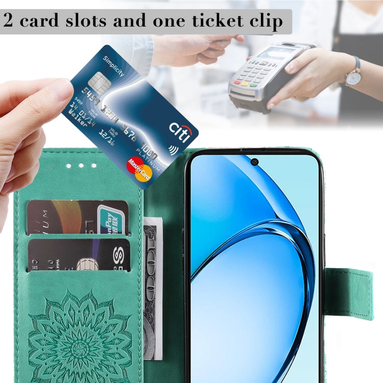 For OPPO A60 4G Global Embossed Sunflower Pattern Flip Leather Phone Case