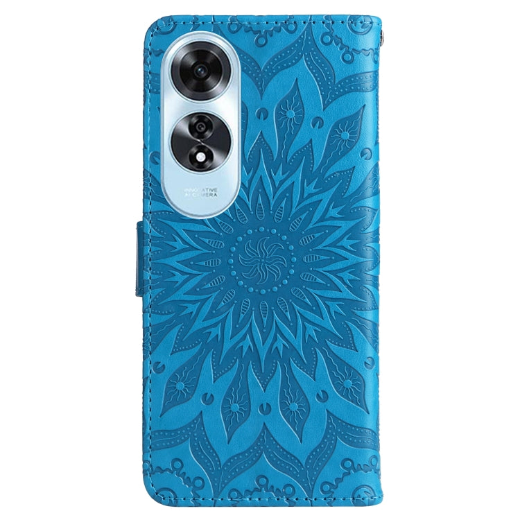 For OPPO A60 4G Global Embossed Sunflower Pattern Flip Leather Phone Case