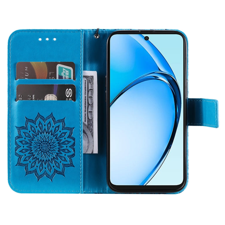 For OPPO A60 4G Global Embossed Sunflower Pattern Flip Leather Phone Case