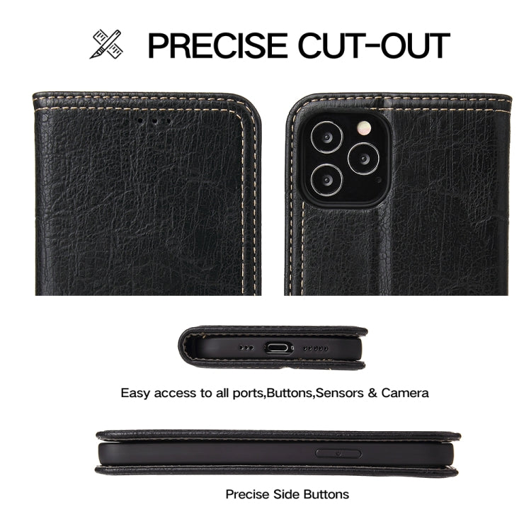 For iPhone 12 Pro Max Fierre Shann Retro Tree Bark Texture PU Magnetic Horizontal Flip Leather Case with Holder & Card Slots & Wallet