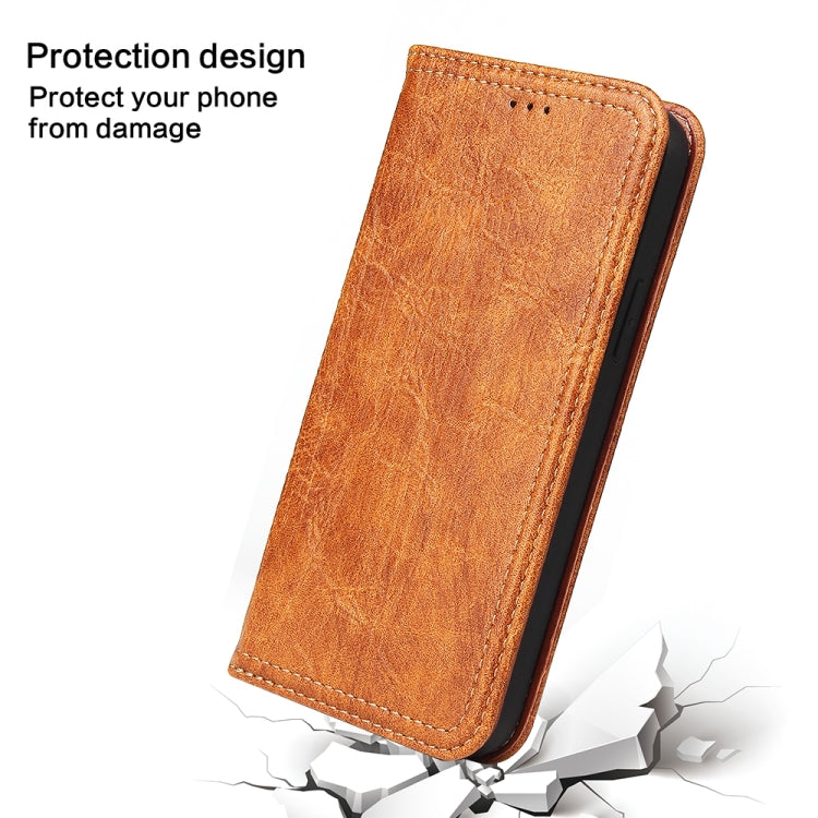 For iPhone 12 Pro Max Fierre Shann Retro Tree Bark Texture PU Magnetic Horizontal Flip Leather Case with Holder & Card Slots & Wallet